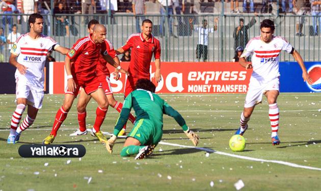 احمد عبد الظاهر في مباراة الاهلى والزمالك